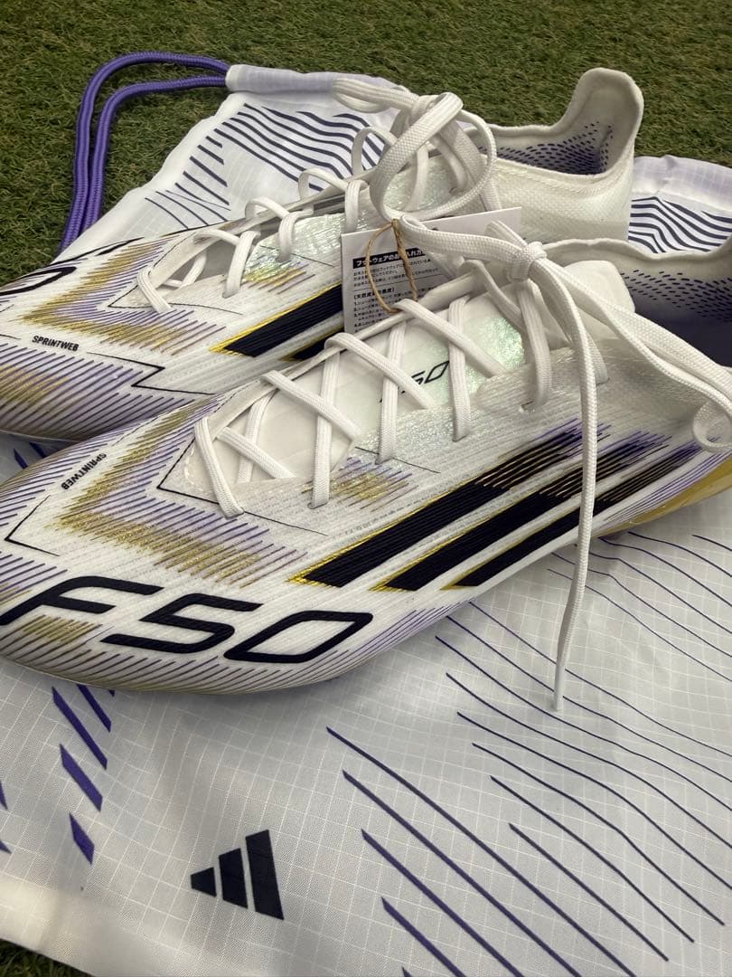 サッカースパイク⚽️adidas F50 ELITE ホワイト/パープル/ブラック