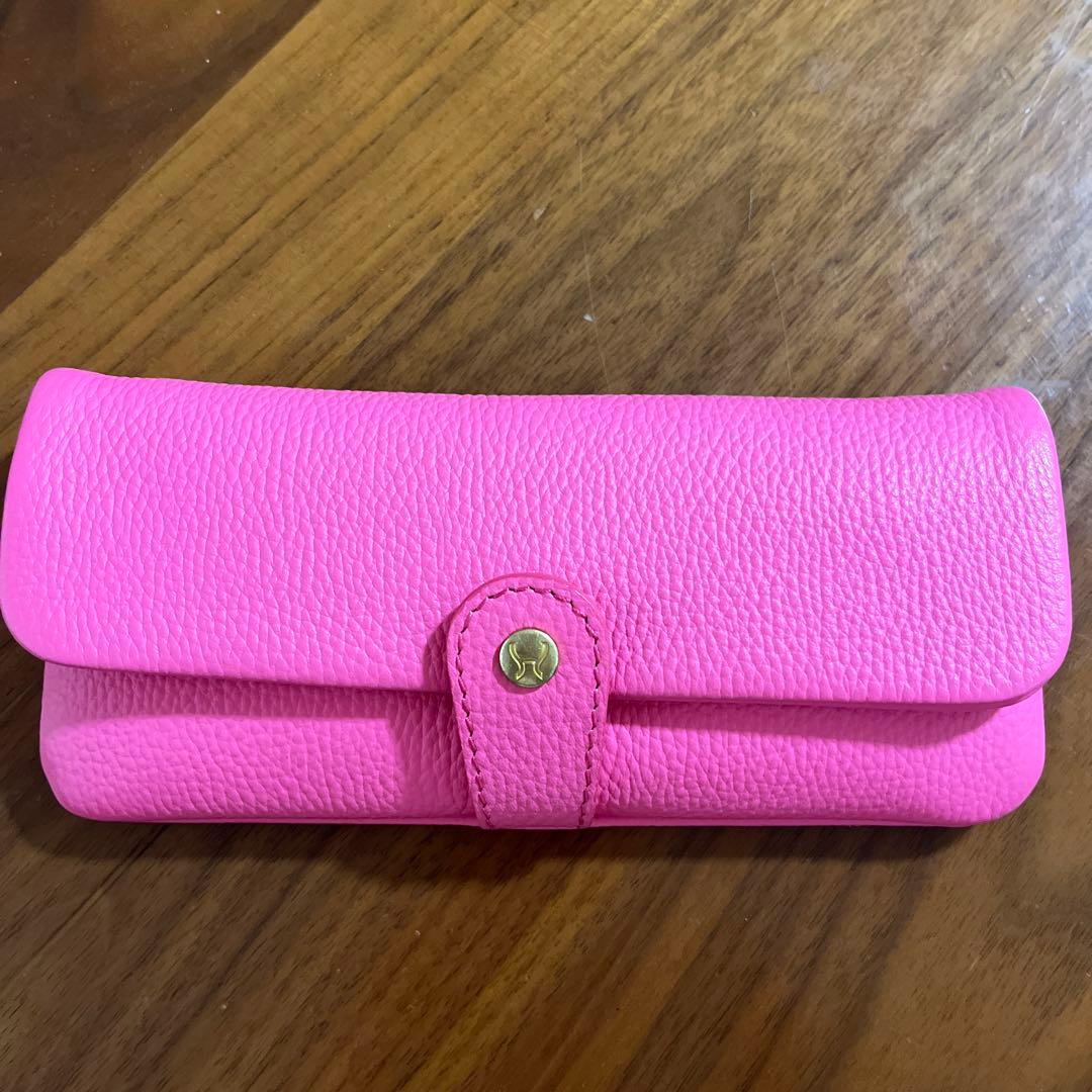 CITTAコラボ　HUKURO ペンケース 限定ピンク 牛革 本革 レザー