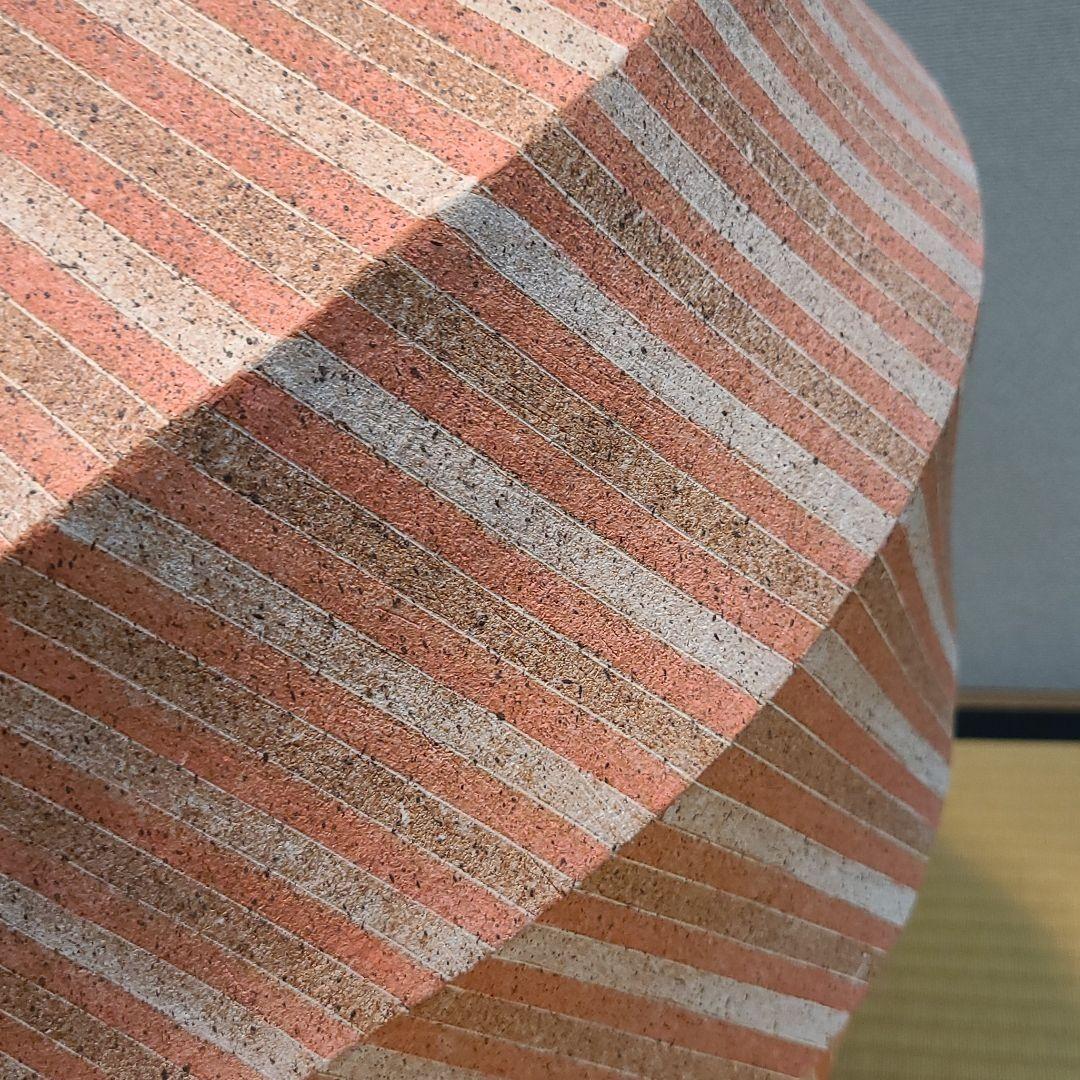 信楽焼 石山哲也作 象嵌泥彩大壷 高さ1尺5寸（約45cm） 本物保証