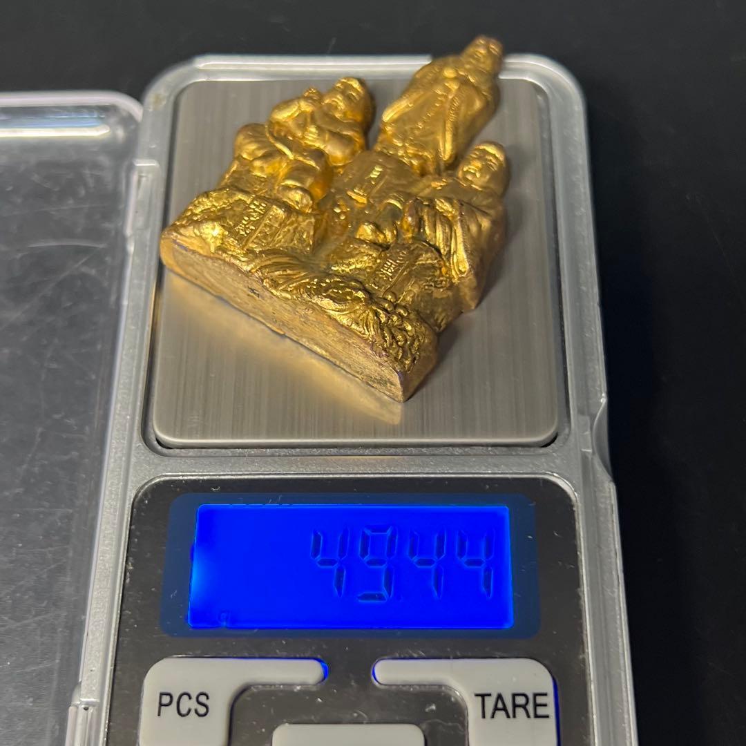 ◎古美術 庵々◎出羽三山 神像◎月山・湯殿山・羽黒山 刻銘◎真鍮鍍金◎山岳信仰