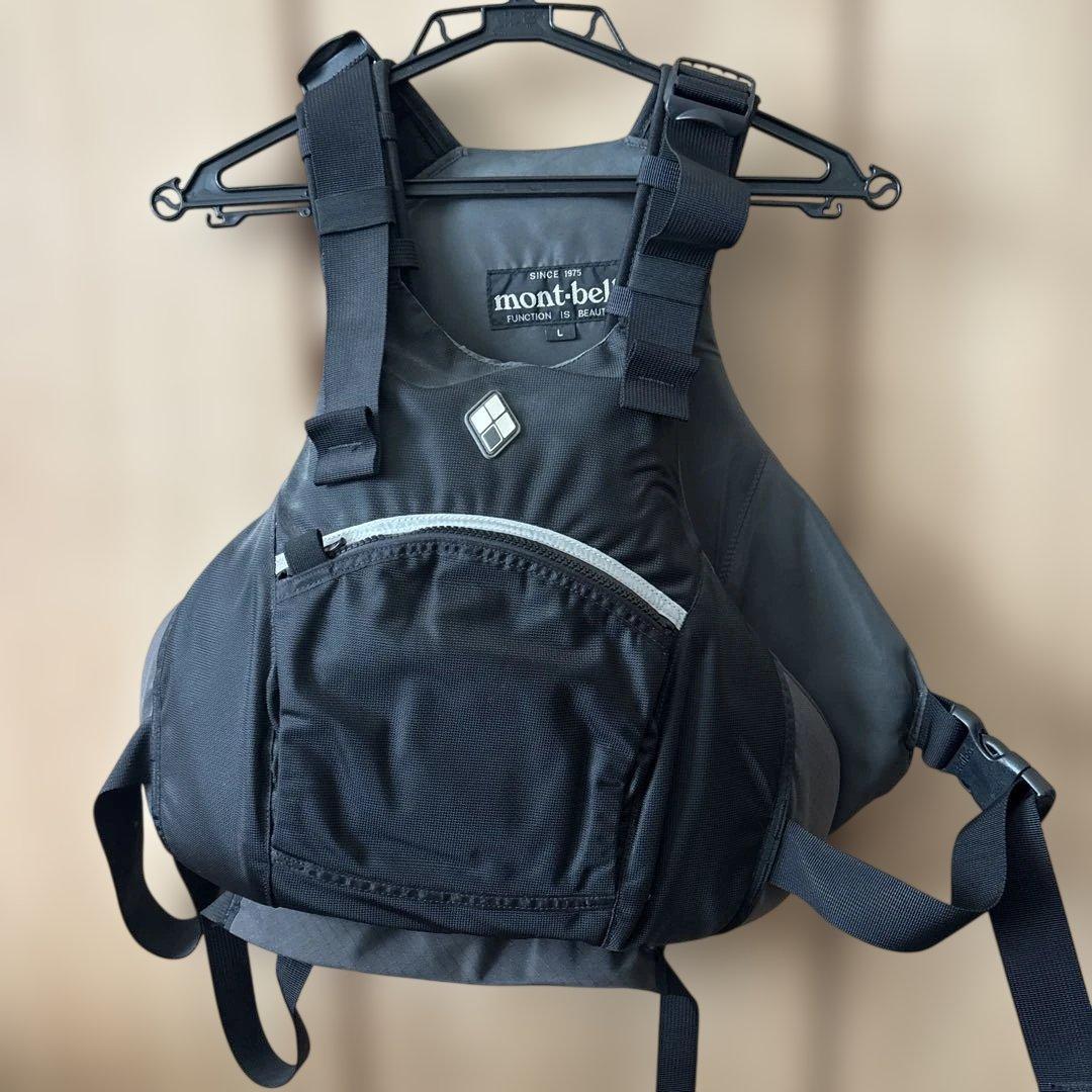 mont-bell ブラック ライフジャケット Lサイズ