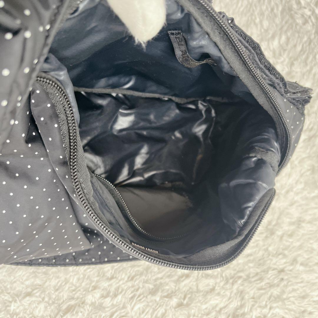 HEAD PORTER BLACK BEAUTY ドット ショルダーバッグ 黒