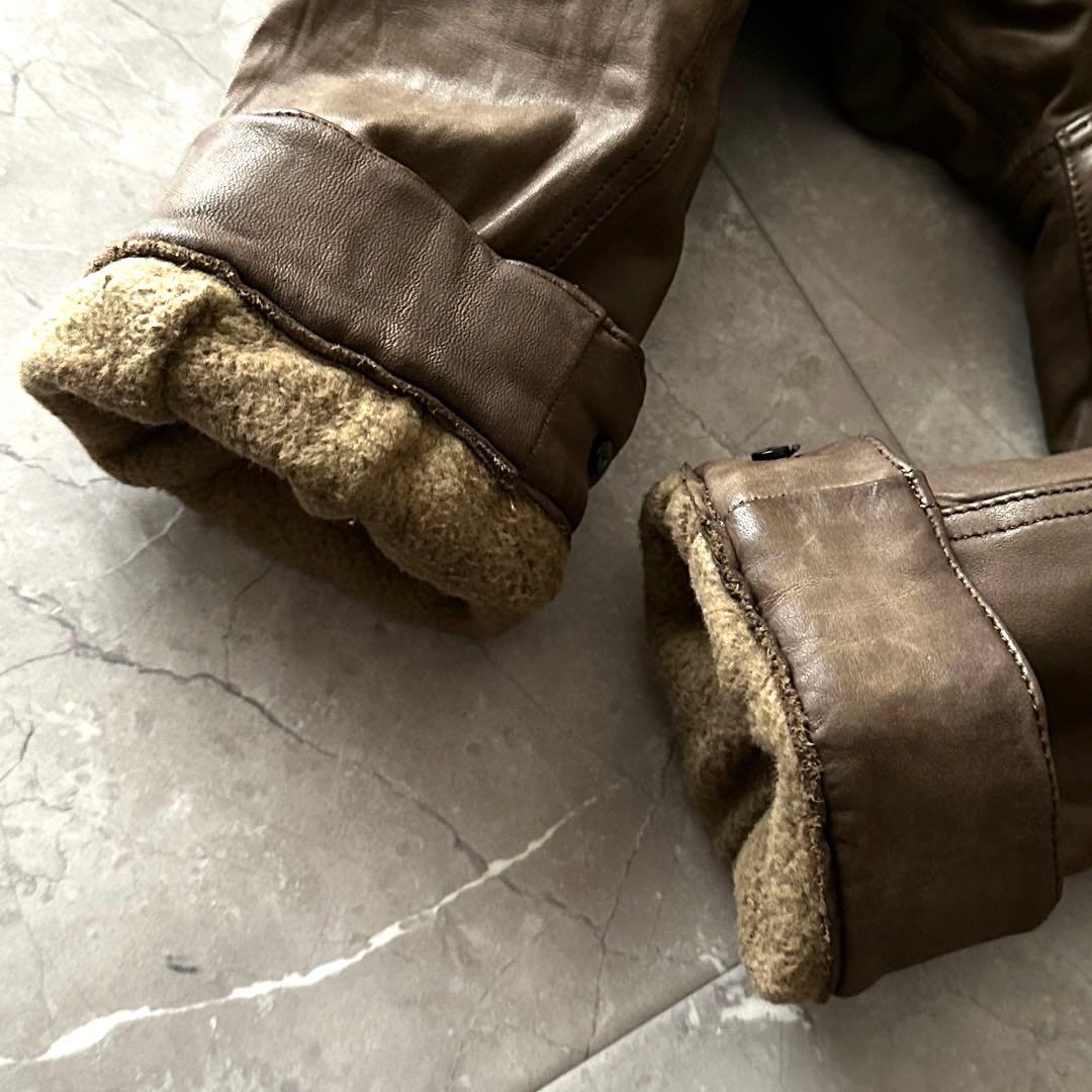 sisii ウォッシャブルレザー モッズコート サイズXXS ブラウン 日本製