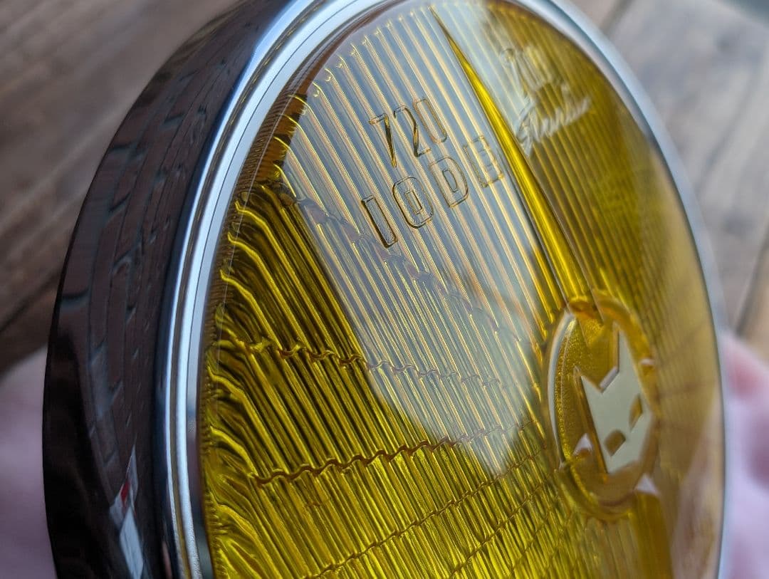 マーシャル 720 ヘッドライト イエローレンズ 金猫 リム付き キティカット