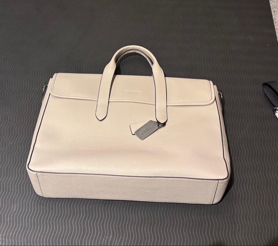 COACH ホワイト ショルダートートバッグ