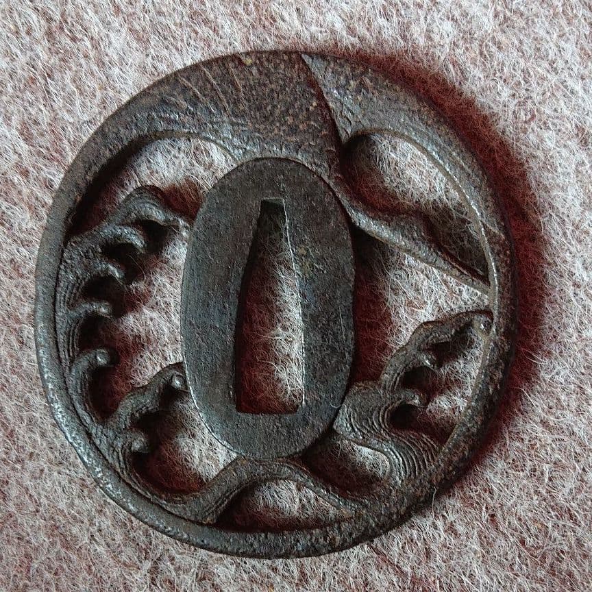 刀の鐔 鉄製ツー1