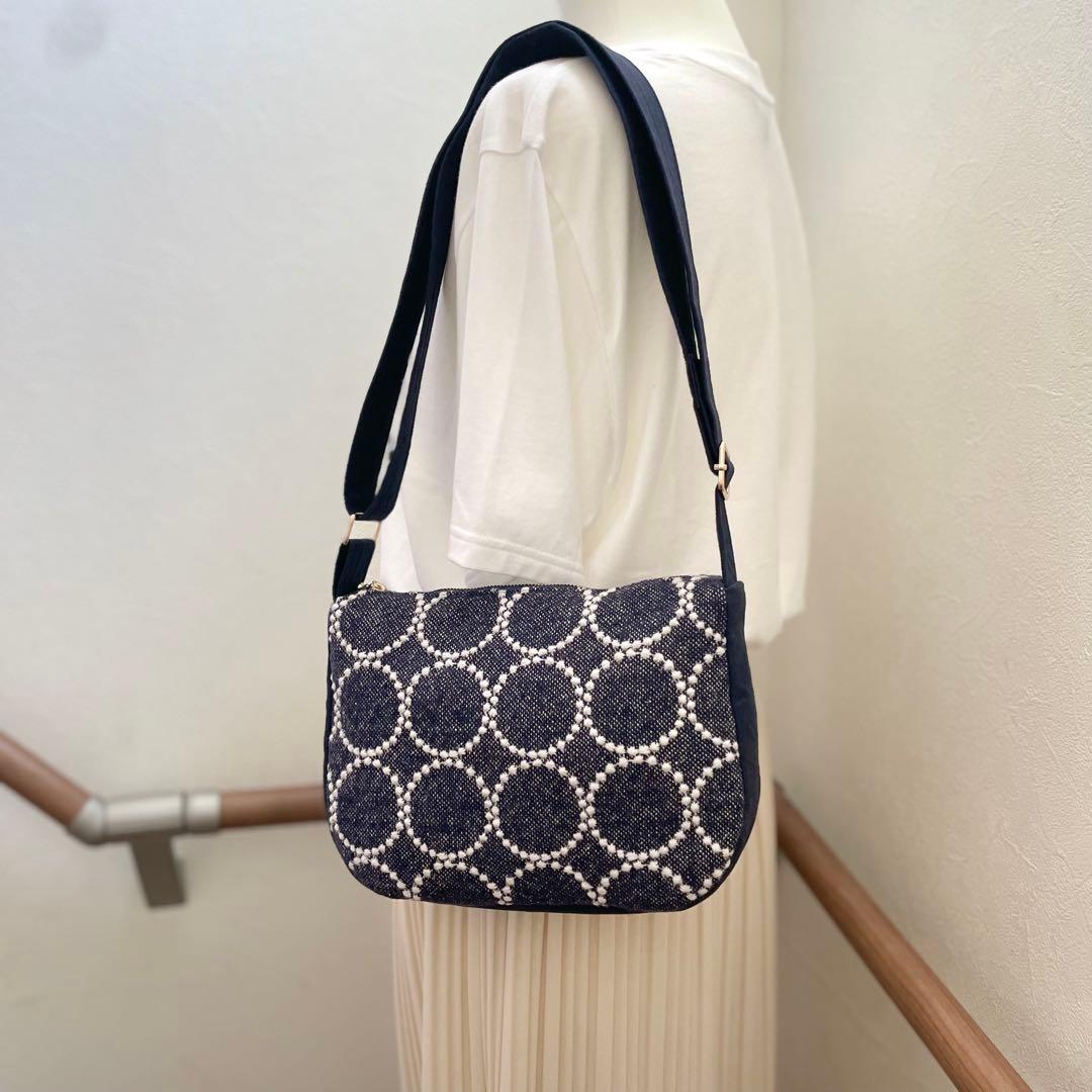 ⚮̈ミナペルホネン　tambourine navy ショルダーバッグ
