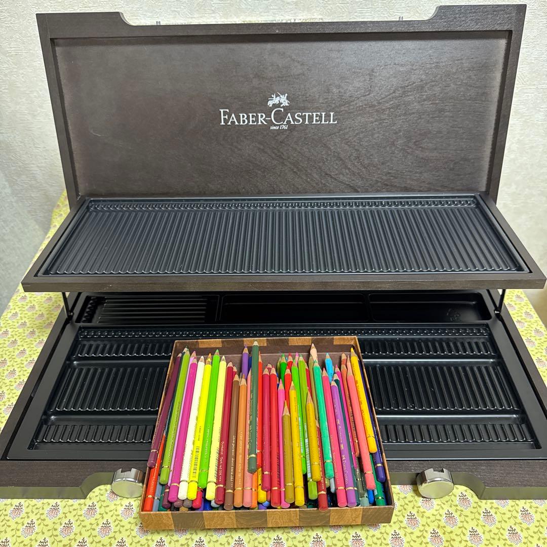 ファーバーカステルポリクロモス色鉛筆120色木箱のみ　使用色鉛筆お付けします