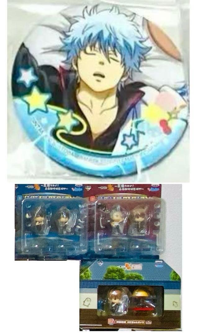 銀魂 一番カフェ 寝顔 缶バッジ 坂田銀時 一番くじ ちびきゅんキャラセット