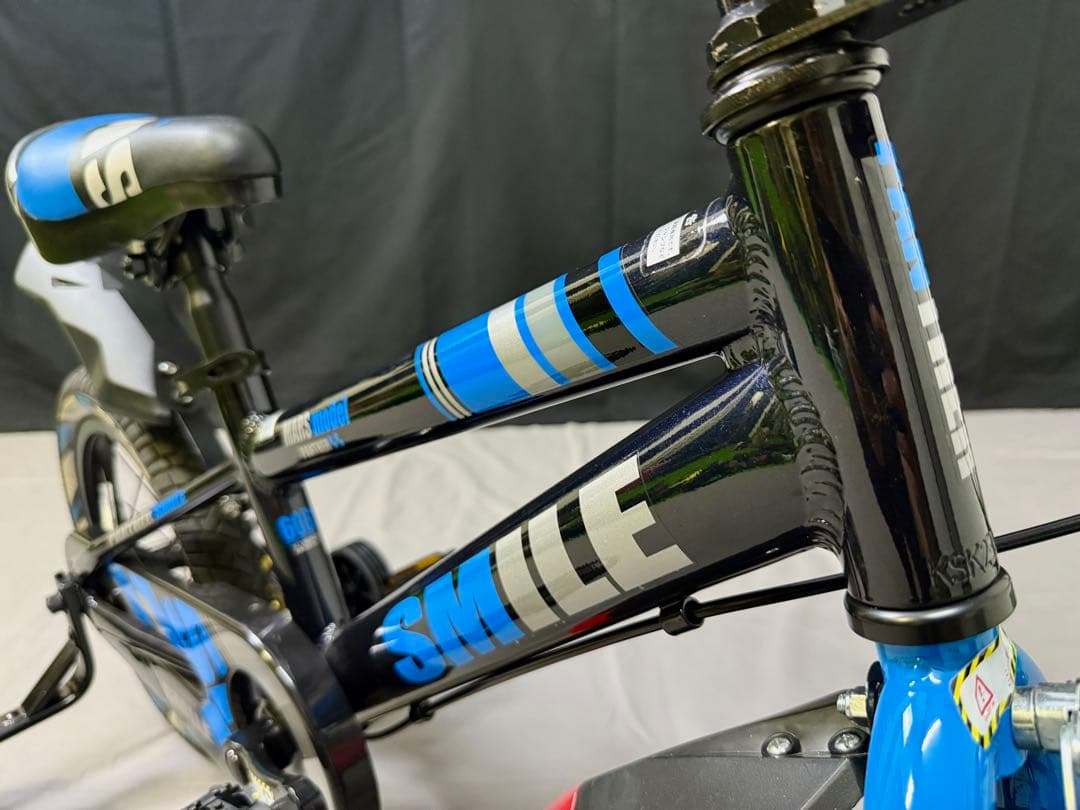 14インチ PANTHER SMILE 子供用自転車 補助輪付き ブラックブルー