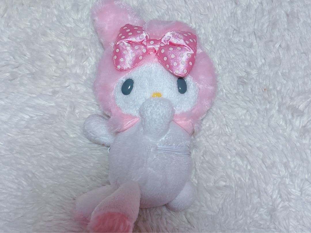 マイメロディ ファスナー付き ポージング ポーチ ぬいぐるみ マスコット