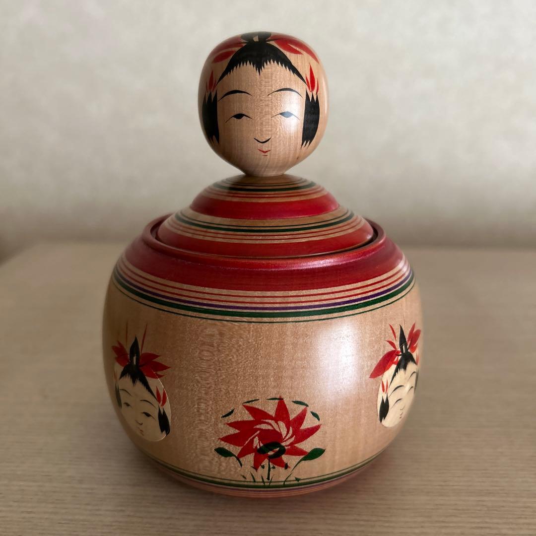 大沼秀顕工人 こけし【蓋付きえじこ】