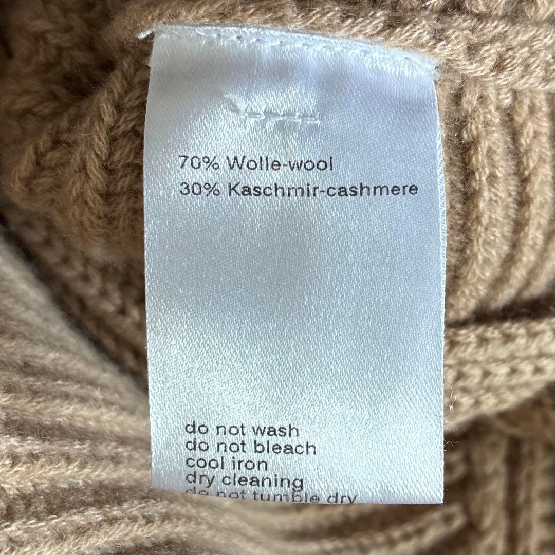 【美品】AKRIS カーディガン ニット 半袖 襟付き ウール カシミヤ 羽織り