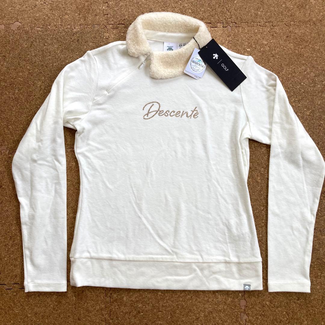 【未使用】デサント DESCENTE スワロスキー 長袖ウェア Mレディース白