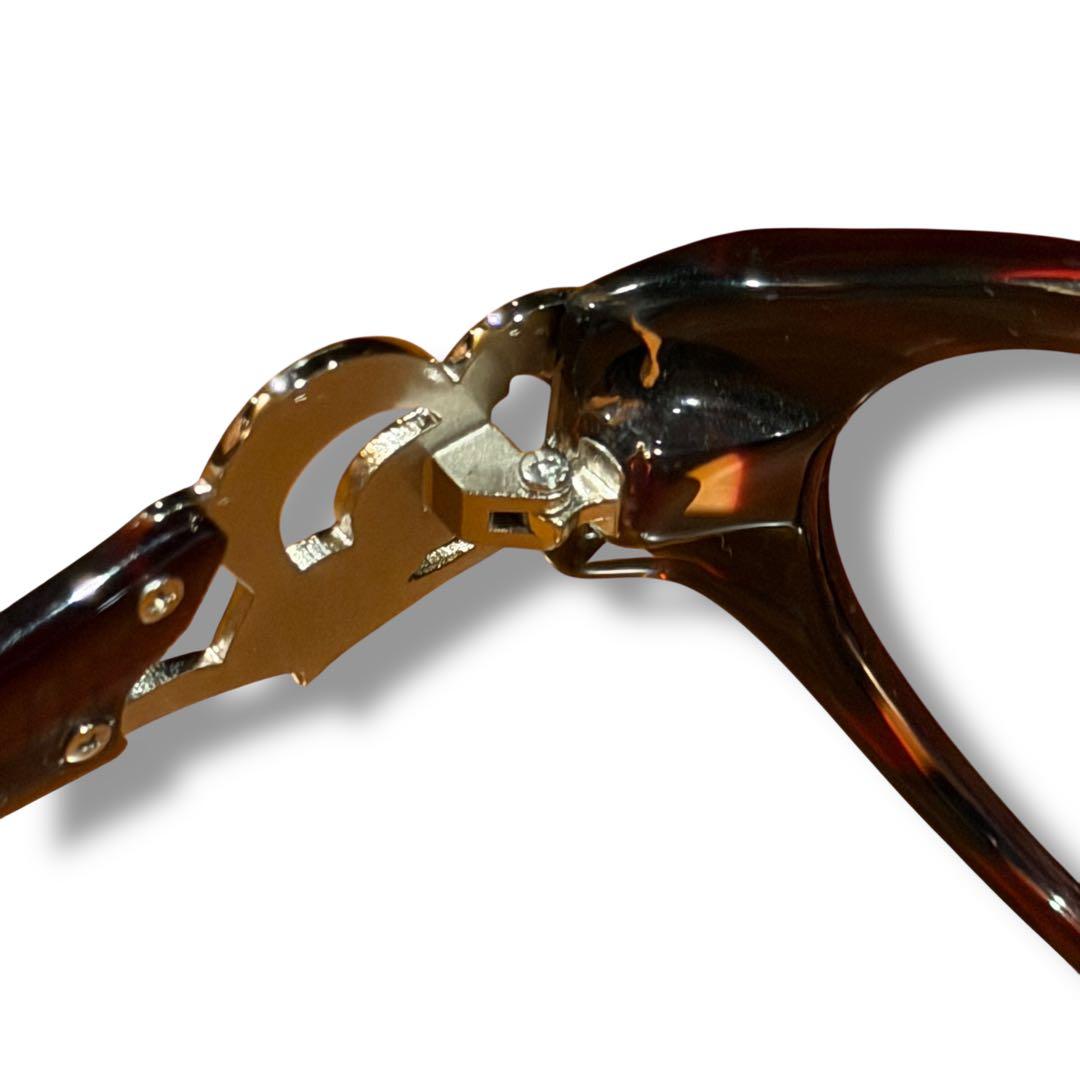 ディオール Dior サングラス ハート　パープル　紫　y2k ラインストーン