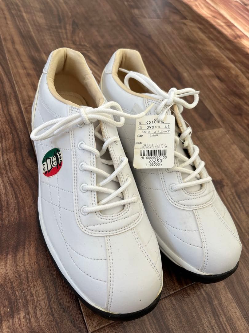 新品未使用　ピッコーネ　ゴルフシューズ 24.5cm ホワイト女性用　タグ付き