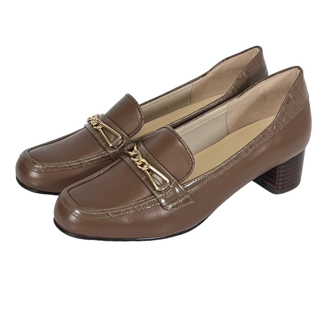 2点まとめ【新品】REGAL 本革ヒールローファー パンプス 23cm ブラウン