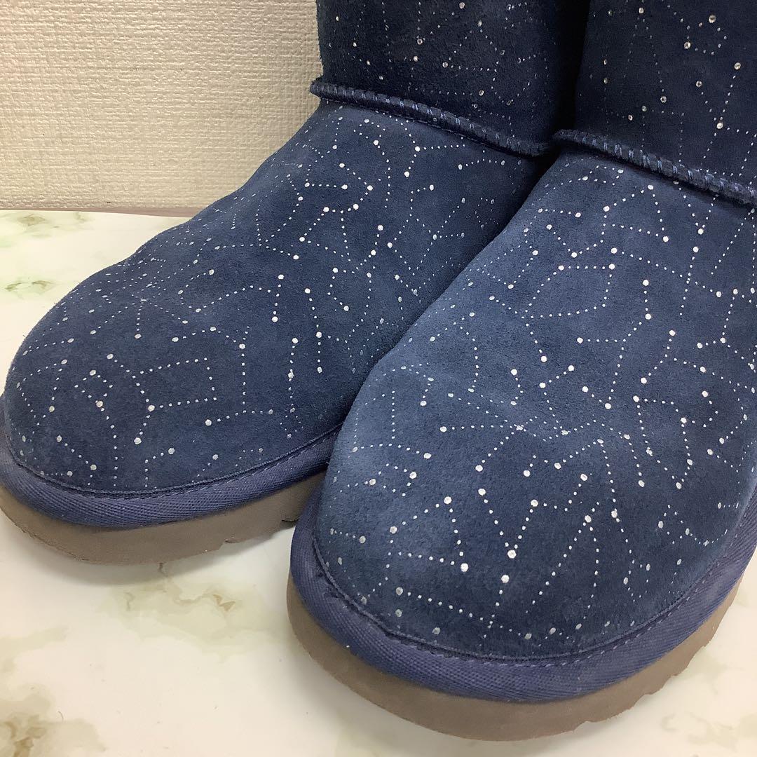 美品　アグ　UGG スワロフスキーボタン　星座柄　ムートンブーツ　25