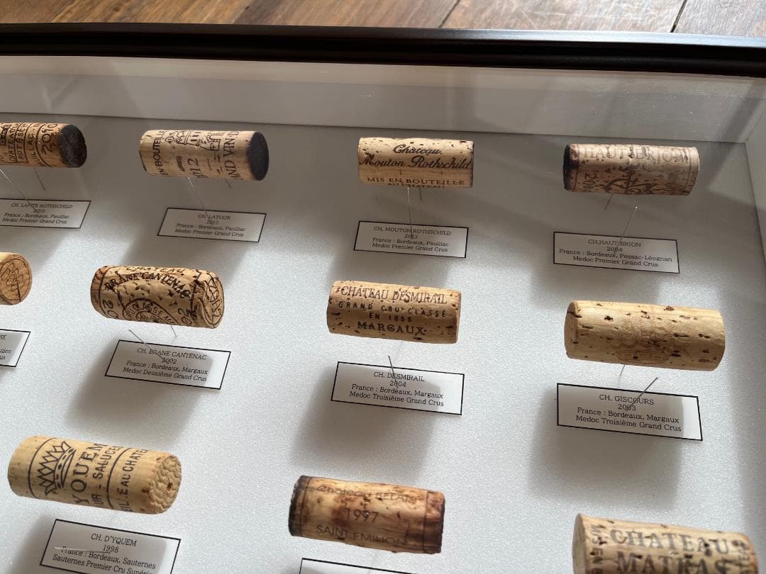 総額500万越え ワインコルク標本 ボルドー 5大シャトー ロマネコンティなど