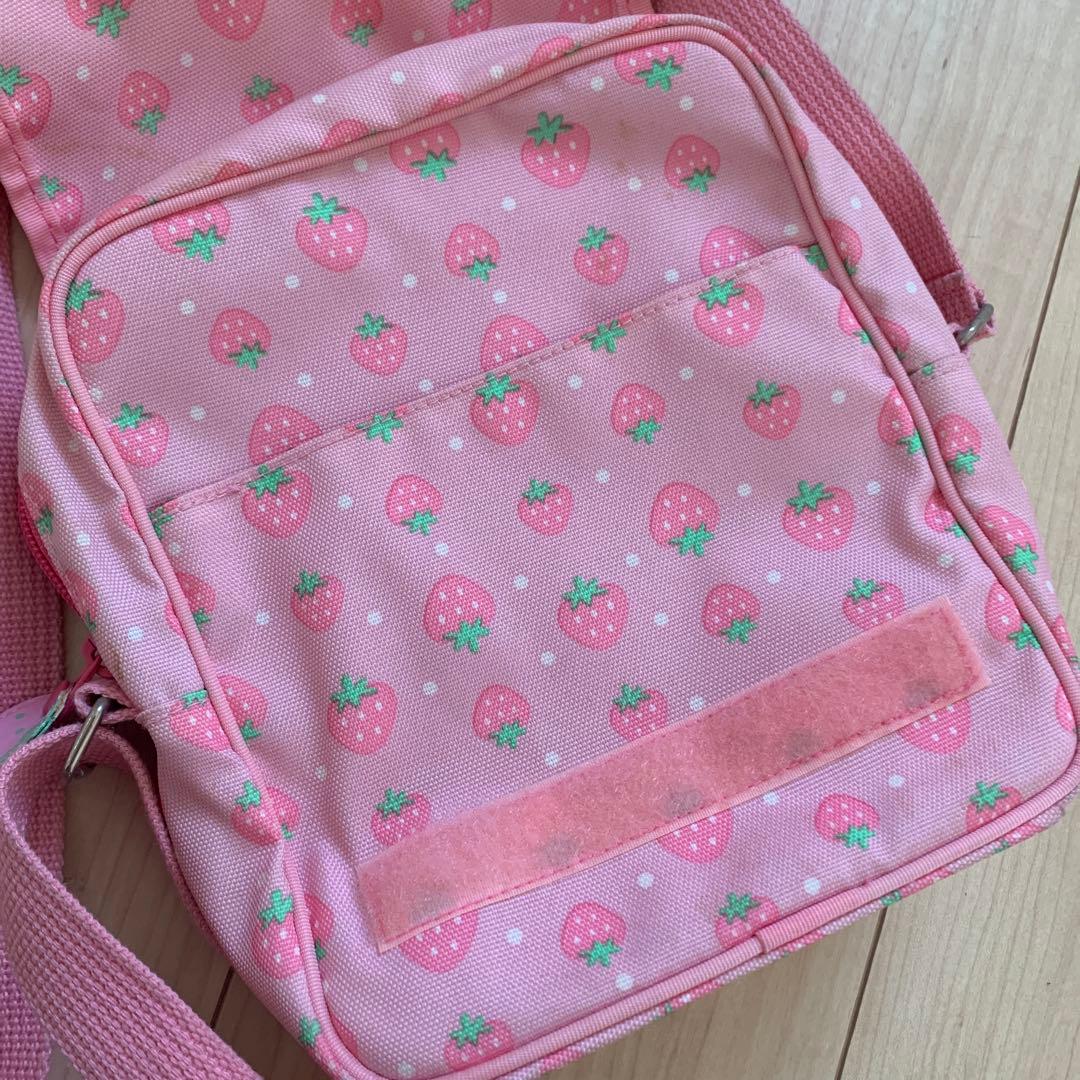 激レア　平成　サンリオ　ぷちぷちわんこ いちご柄　ショルダーバッグ　2002年