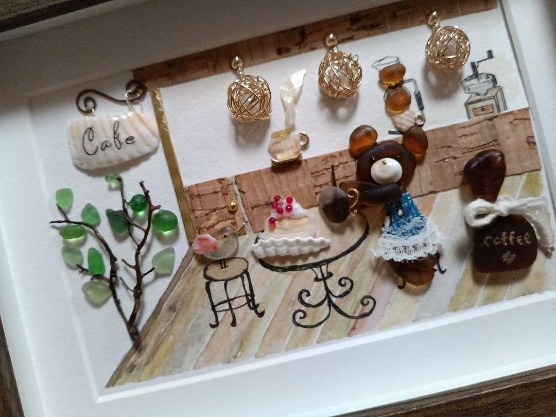 シーグラスアート　ぷうこ様　ご確認用　４点