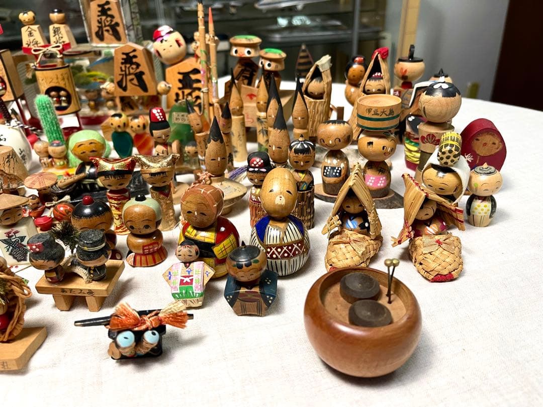 昭和の懐かしいものセット C　お土産こけし　豆こけし　まとめて　大量