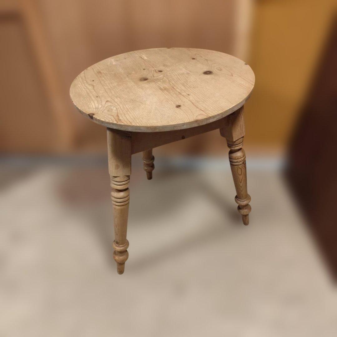 英国風 クリケットテーブル 無垢材 ろくろ脚 アンティーク 丸テーブル