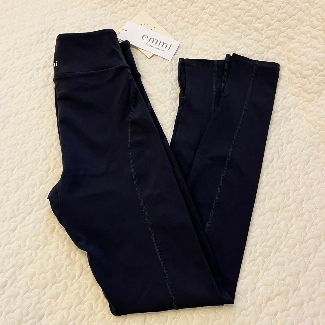 emmi yoga ヨガウェア ピラティス レギンス サイズ0 ブラック タグ付