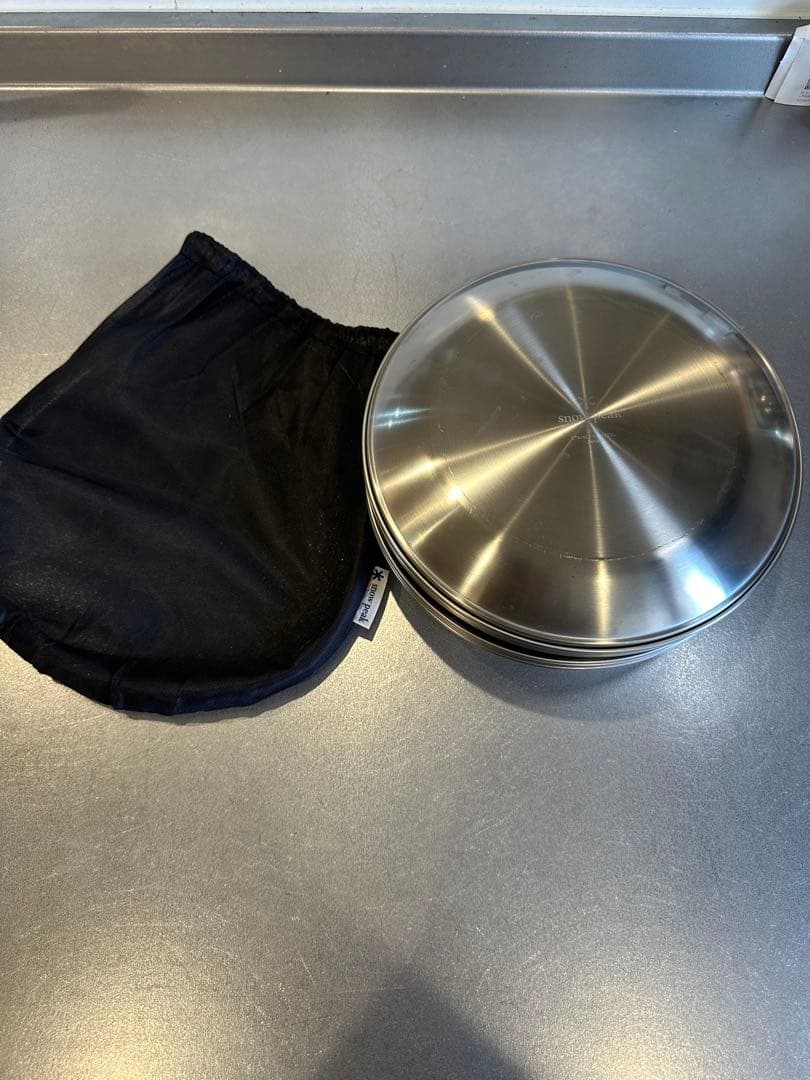 スノーピークテーブルウェアセットLファミリー （ステンレス製ボウル収納袋付き）