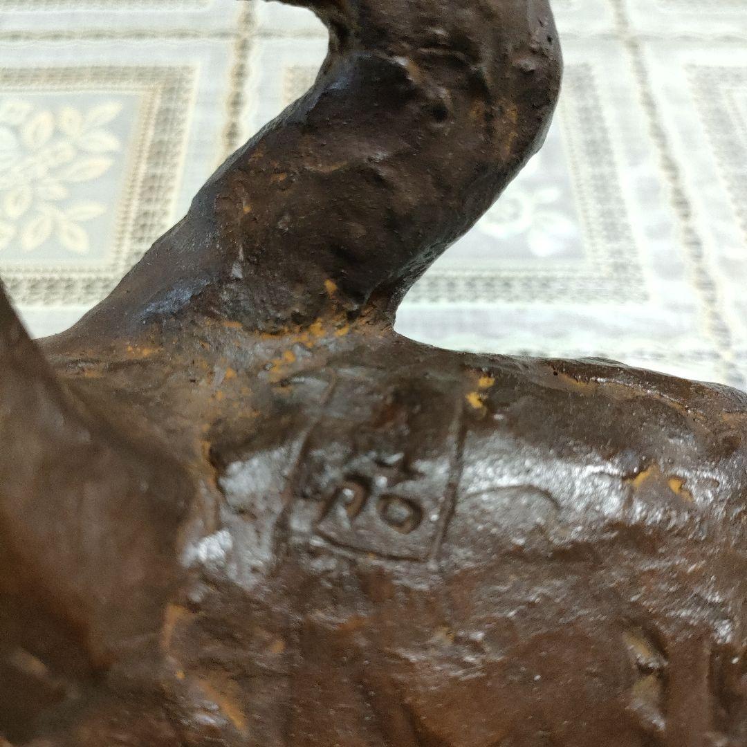 ブロンズ製『虎』作家刻印入