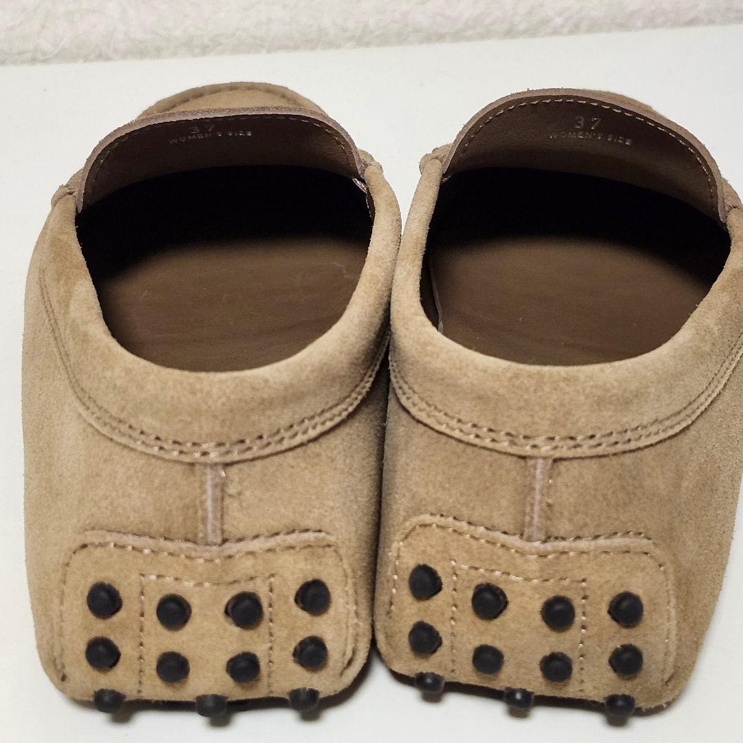 トッズ ドライビングシューズ 37 ベージュ ヌバック ゴンミーニ