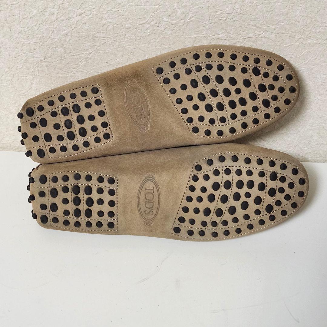 トッズ ドライビングシューズ 37 ベージュ ヌバック ゴンミーニ