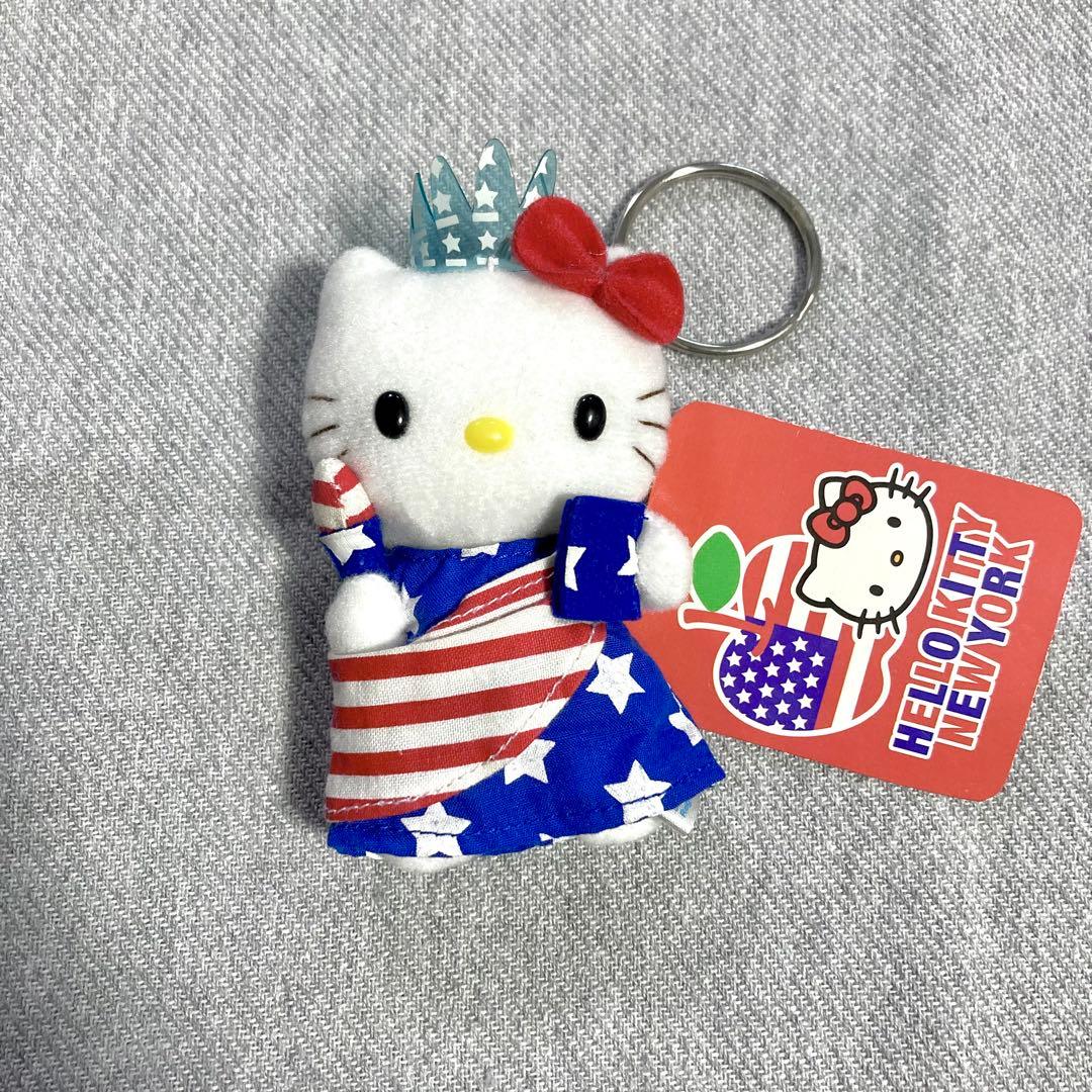 サンリオ ハローキティ 自由の女神 ニューヨーク ぬいぐるみキーホルダー