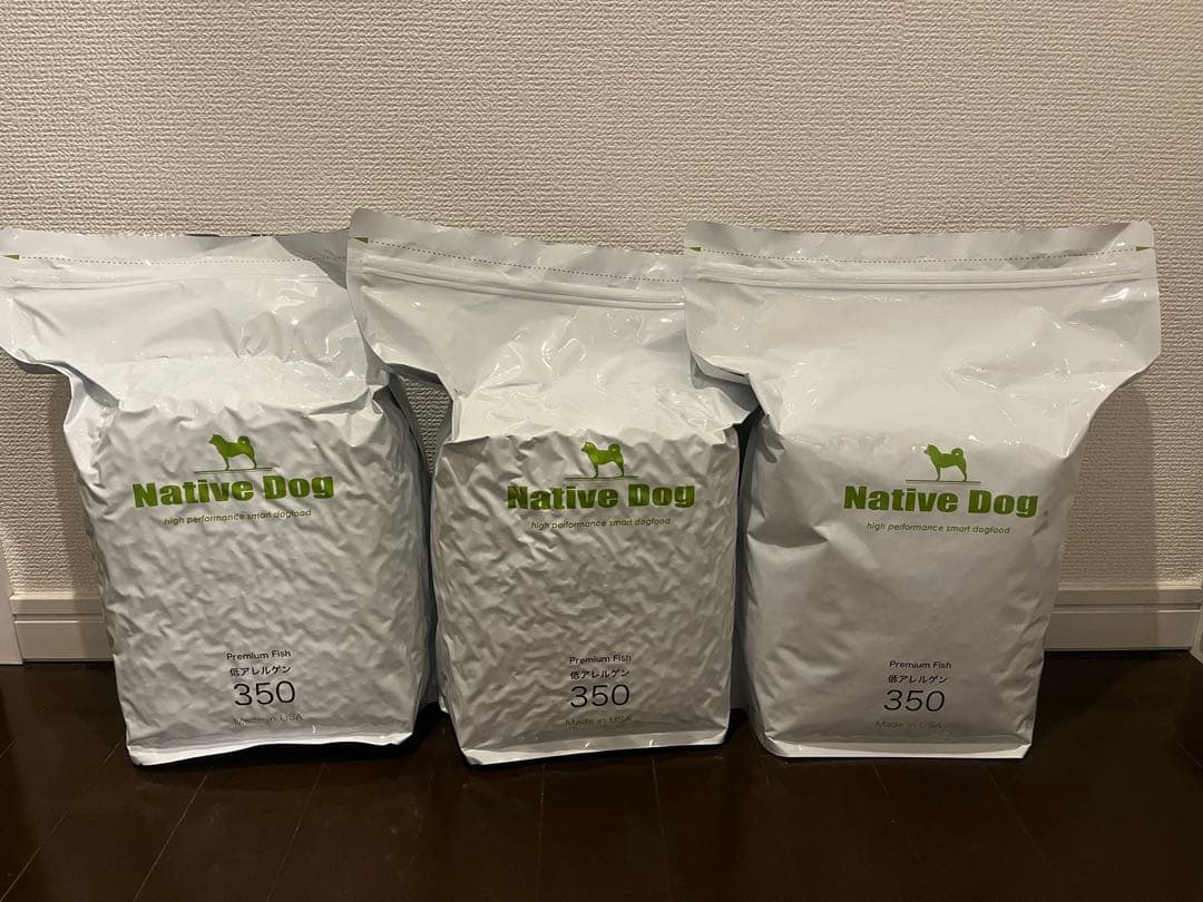【あちゃ様】ネイティブドッグプレミアムフィッシュ 低アレルゲン　未開封3袋9kg