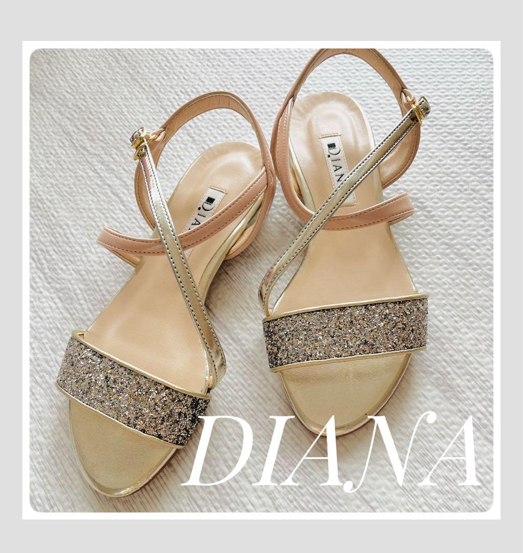 【新品未使用】DIANA グリッターミュール サンダル