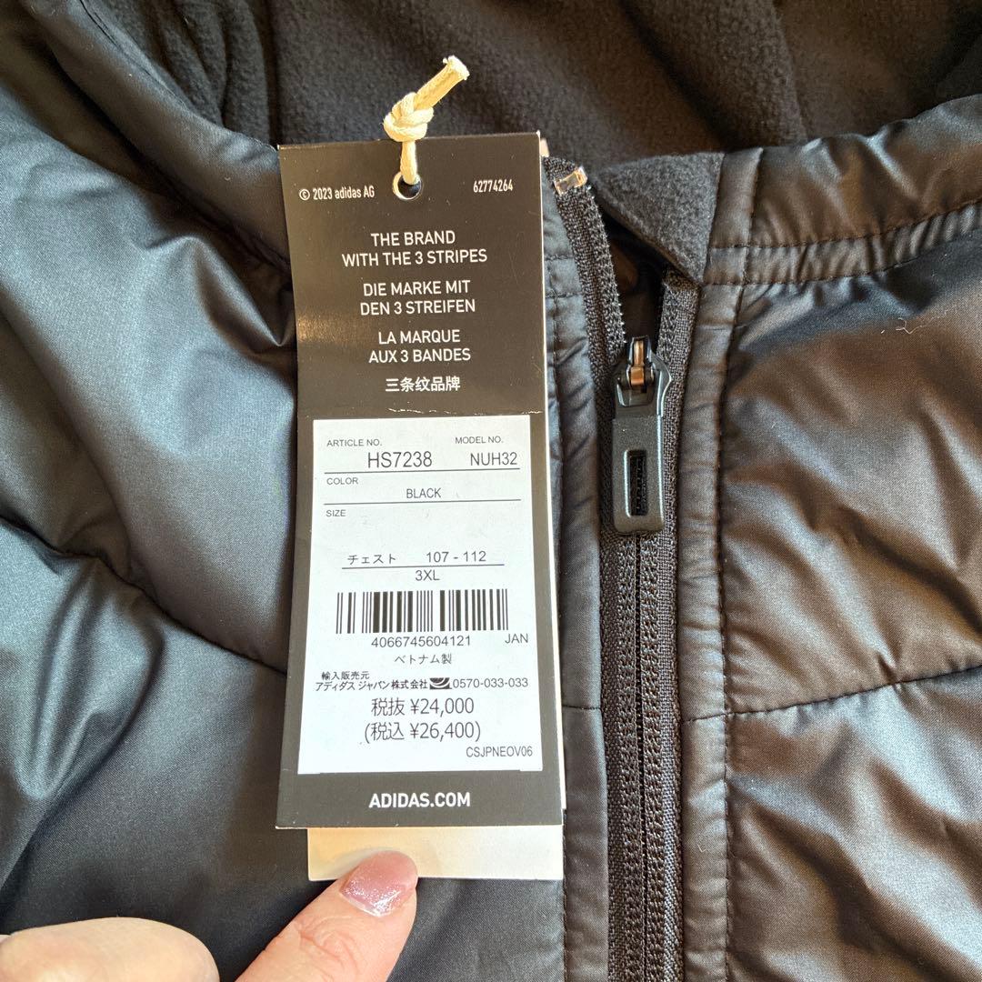 adidas ブラック ベンチコート 3XL 新品未使用