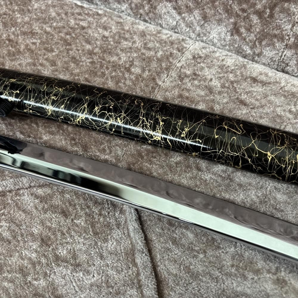 美品 龍神金具 模造刀 金糸塗鞘 互の目刃文 全長98cm 抜身912g 鑑賞用