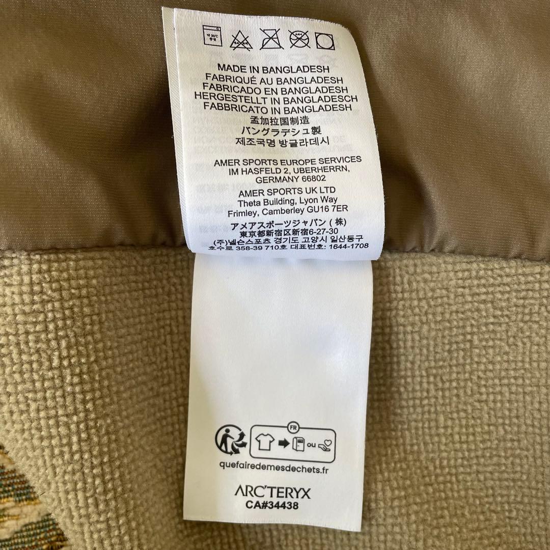 希少カラーARC'TERYX アトモフーディーベージュS