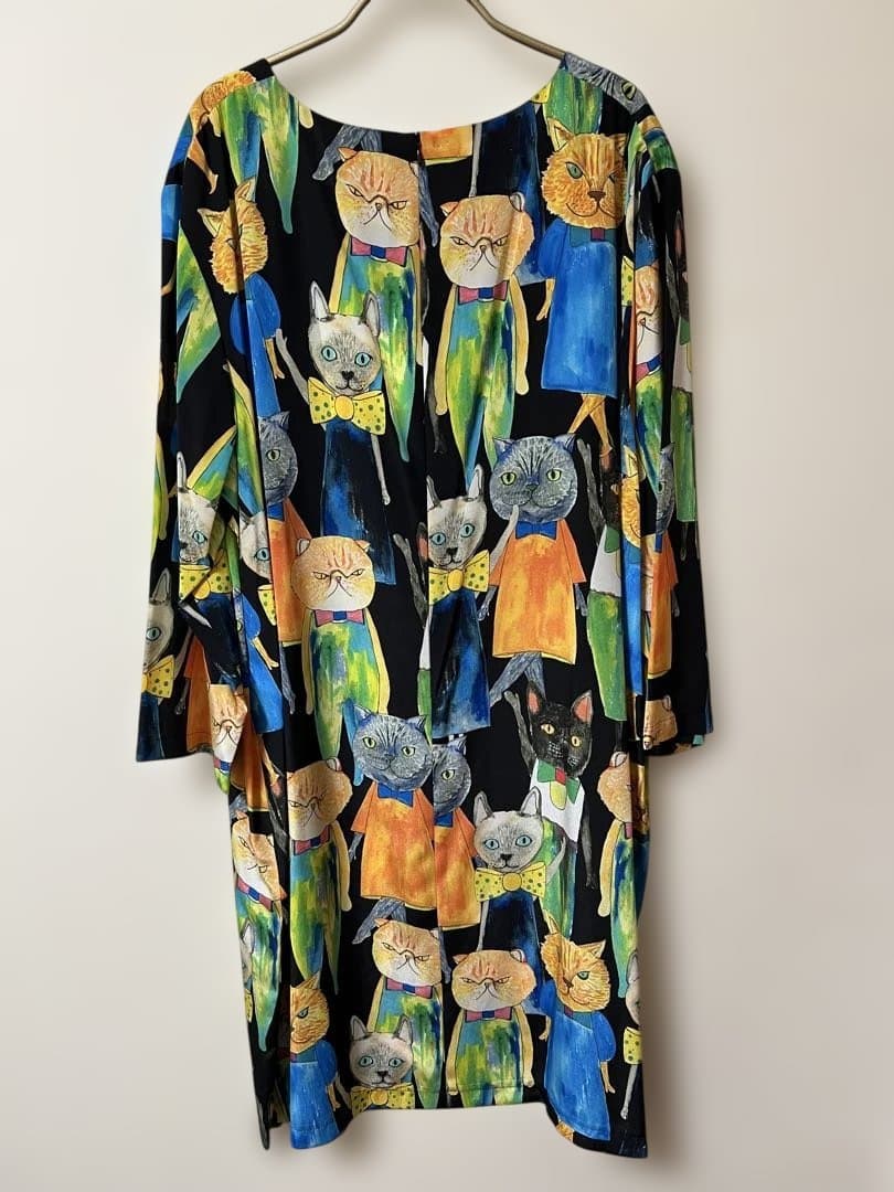 マンナイン mannine 猫柄ワンピース　21号サイズ