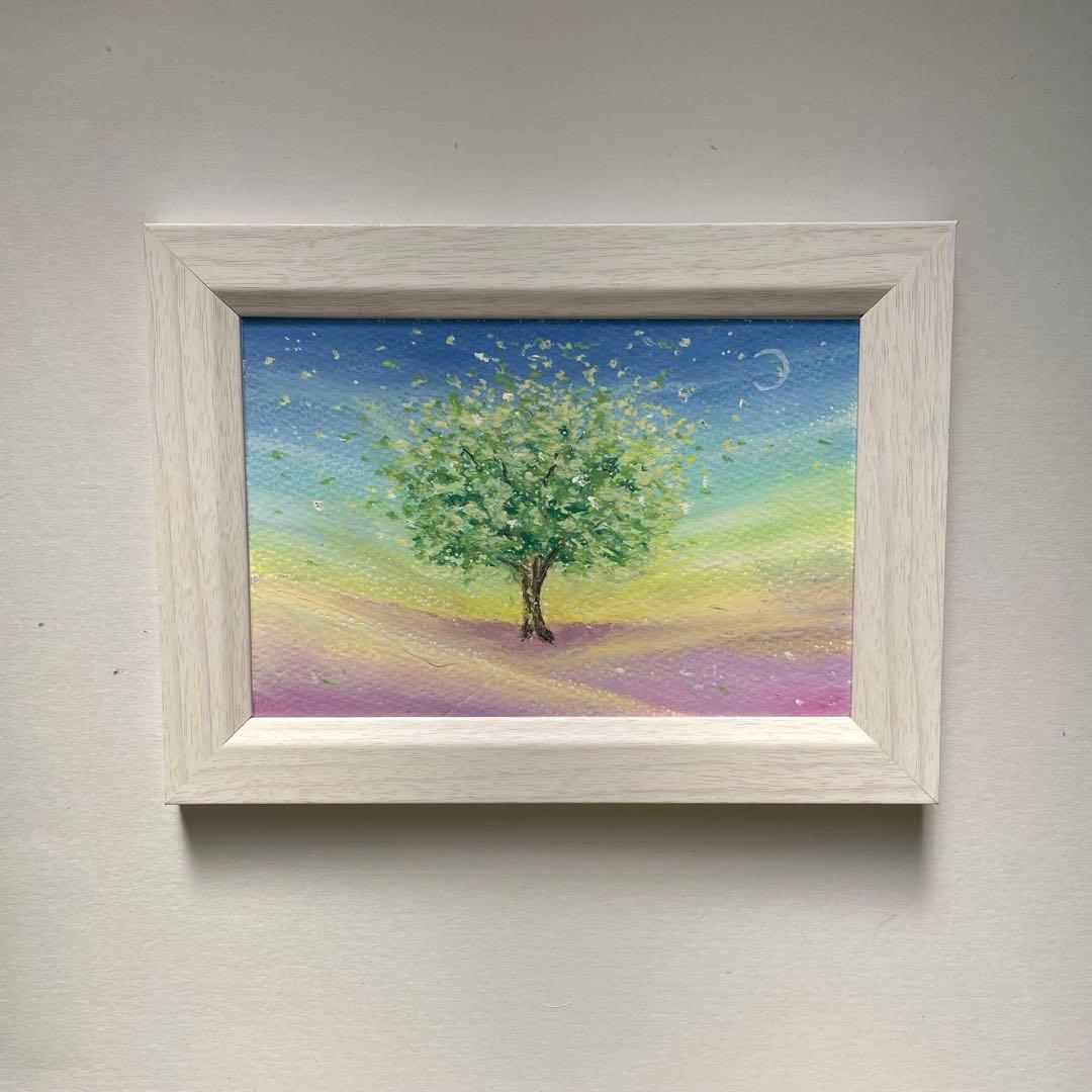 オイルパステル画　アクリル画　ご予約品　5点