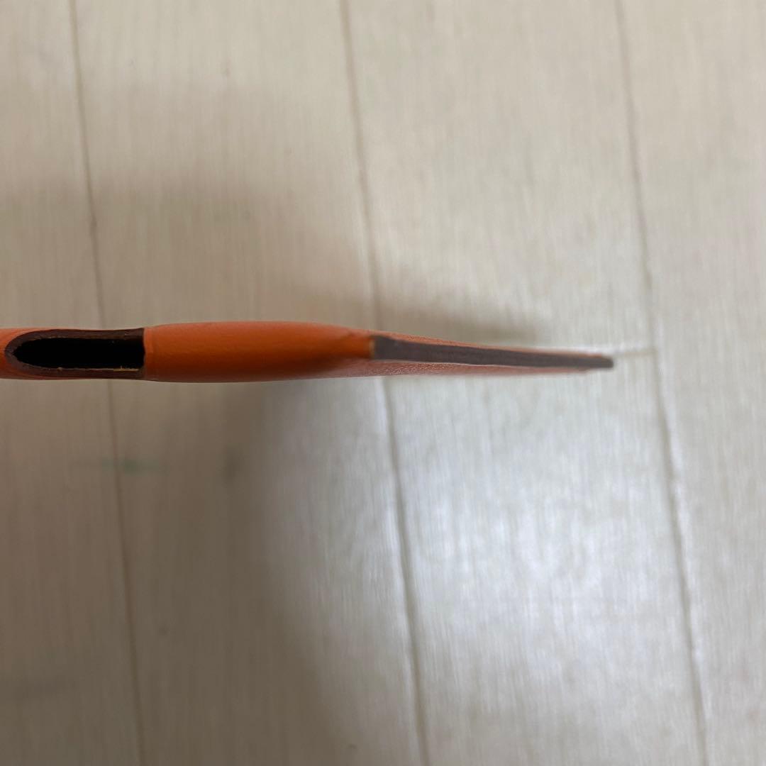 【鑑定済み】エルメス 名刺入れ カードケース オレンジ レザー 革