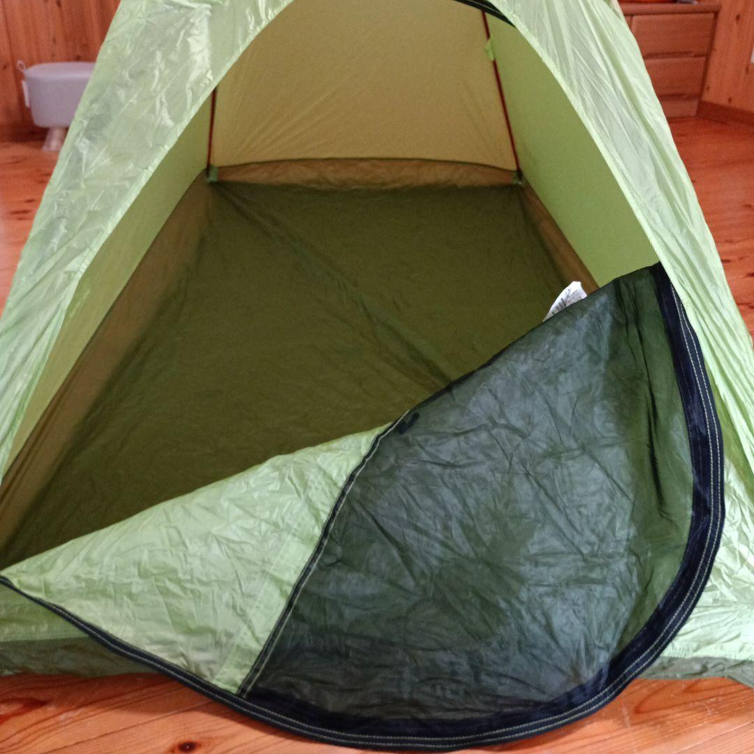 mont-bell ライトグリーン ドームシェルター1人用 キャンプテント