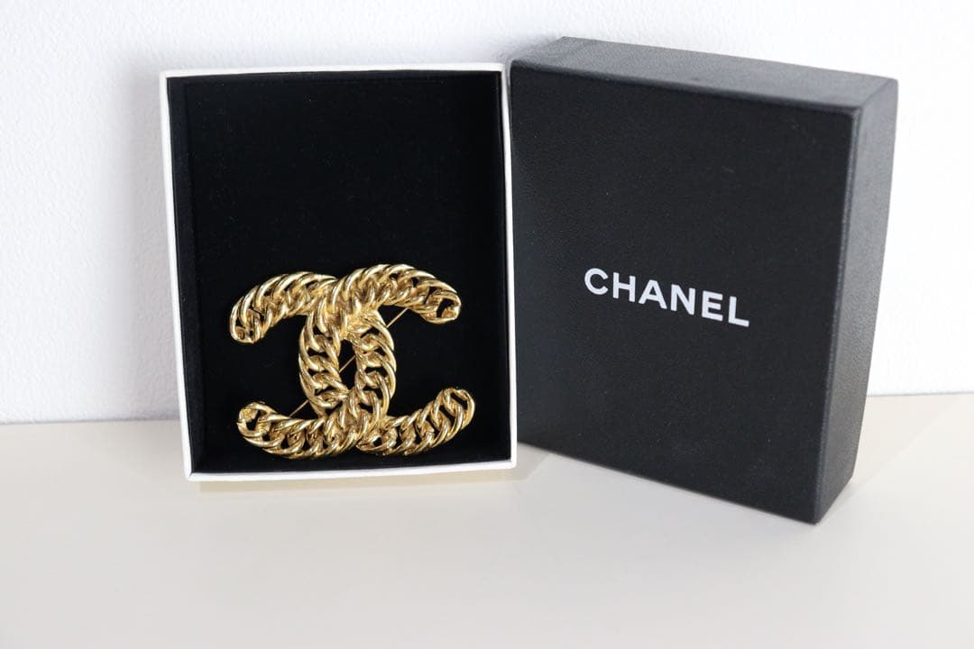 シャネル　ココマーク　デカココ　チェーン　ブローチ