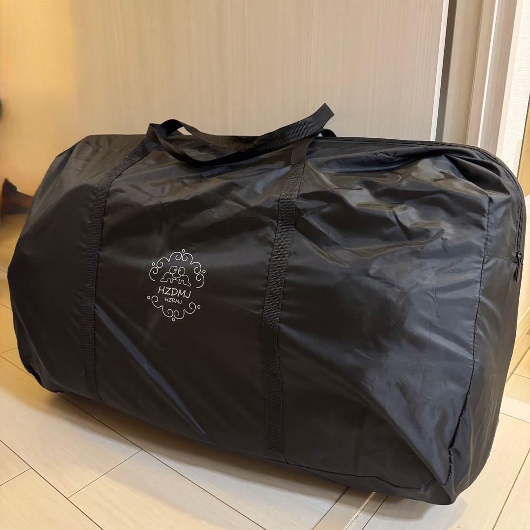 【2024年改良モデル】Hzdmj ベビーベッド 折畳キャスター付き 蚊帳付き