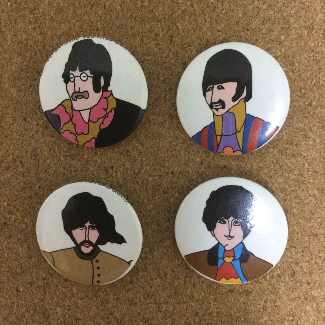 THE BEATLES ビートルズ　缶バッジ　4個セット