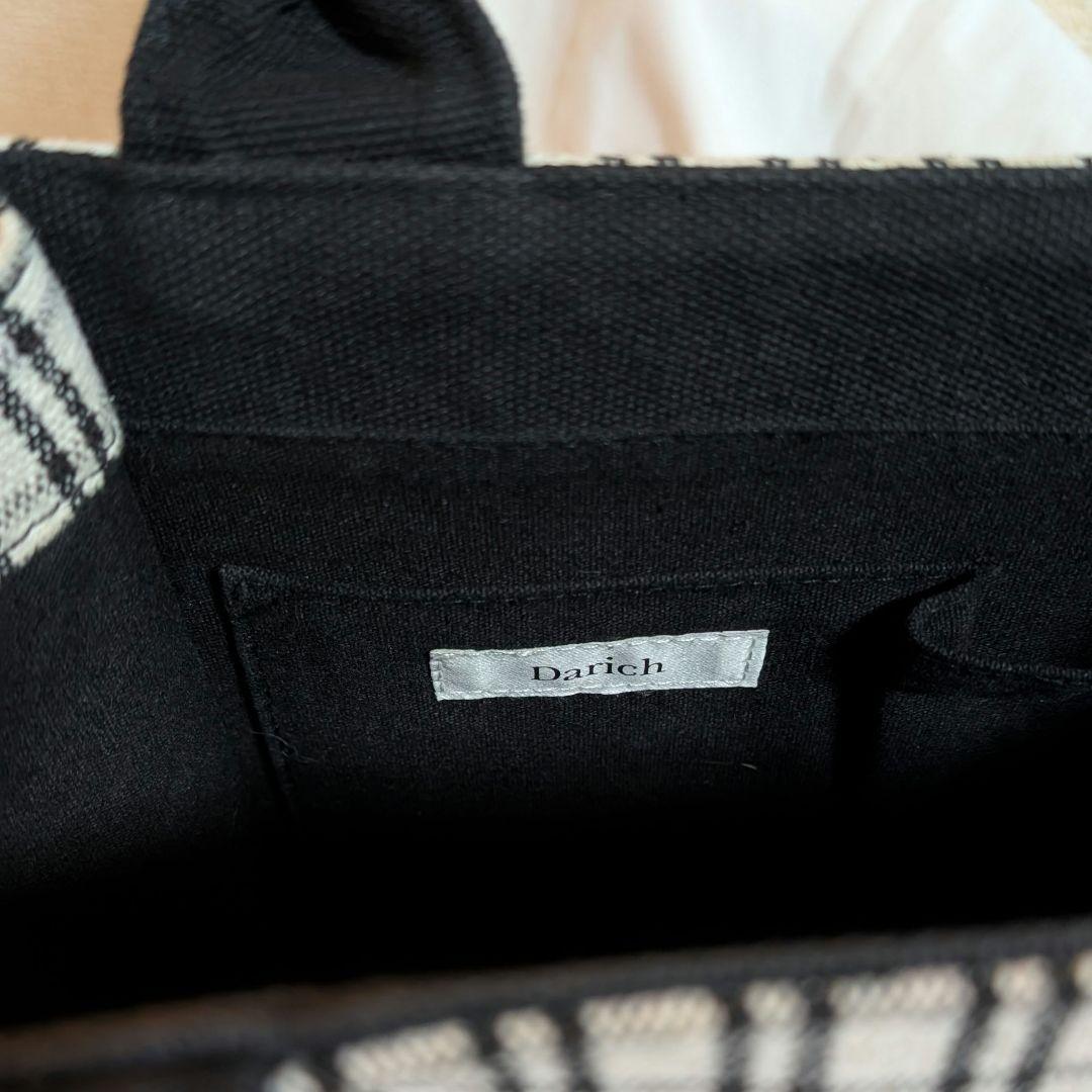 Darich 白黒 チェック トートバッグ ノベルティ