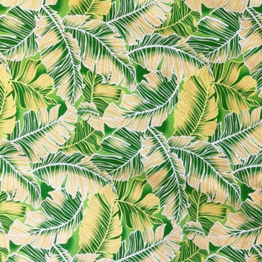 マハロ1128☆切り替えパウスカート☆フラダンス☆グラスグリーン