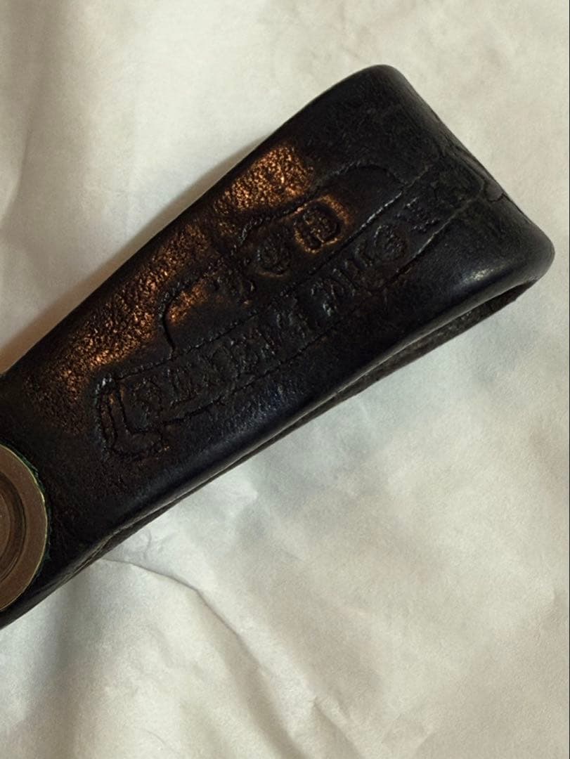 CHROME HEARTS ブラックレザー キーホルダー　ベルトループ