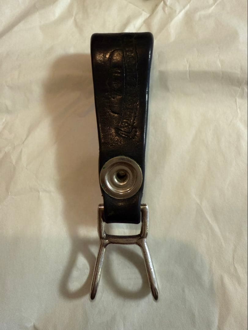 CHROME HEARTS ブラックレザー キーホルダー　ベルトループ