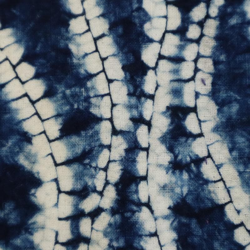 《しぼり◆浴衣■折縫い絞り◆ゆるやか流線模様■濃紺◆木綿夏着物◆US7-14》